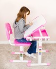 Vivo Height Adjustable Childrens Desk   Chair Kids Interactive Work Station Pink