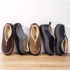 Men s Moccasin Slippers Memory Foam Indoor outdoor Warm Suede Black Size 10 M Us