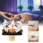 Halloween Ghost Campfire Fire Marshmallow Night Light Flickering Nightlight Gift