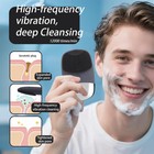 Facial Cleansing Brush  3-in-1 Electric Silicone Face Scrubber  Vibrating Mas   