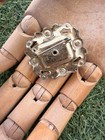 Coro Vintage Style Gold Tone Rectangle Orange Rhinestone Brooch Pin For Women