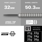 Darts Artemis 26g Tungsten Steel Tip Darts Set - 6 Pro Grip Shafts - 9 Pro Ul   