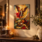 Saint Michael Archangel 8x12 Metal Wall Sign Catholic Christian Religious Decor