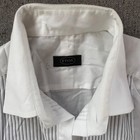 Eton Slim Fit Tuxedo Shirt Pleated Bib French Cuff White Cotton Men Large 16 41