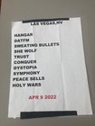 Megadeth April 9 2022 Las Vegas Show  Concert Original Stage Used Setlist