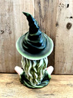 Fairy Witch Green With Skull Resin Figurine 6  X 4 