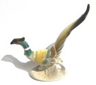 Vintage Pair Of Royal Copley Porcelain Ring Neck Pheasants Figurines  Set 2 Mcm
