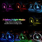 Rechargeable Bike Wheel Hub Lights Waterproof Led Cycling Spoke Lights 7 Color  