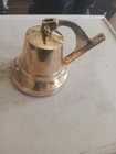 4  Brass Ship Bell - Nautical Hanging Door Bell   With Wall Mounted Bracket