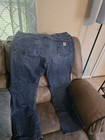 Carhartt Men   s Blue Denim Jeans Relaxed Fit Straight 5-pocket Mid Rise