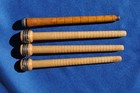 Four  4   Antique vtg   Industrial Wood Sewing Bobbins quills spindles spools