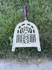 Antique Standing Kettle Trivet Brass Wrought Iron Hearth Fireplace Stand Nl