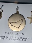 Vintage Horoscope Astrological Star Constellation Zodiac Sign Charm Capricorn       
