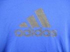 Adidas Hoodie Mens Large Blue Pullover Fleece Sweatshirt Big Logo Gk7388