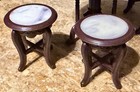 Vintage   Rare Brand New Miniature Dollhouse Plastic Rosewood Table   Chairs Set