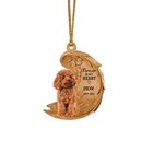 Poodle Dog Angel Car Ornament  Dog Memorial Angel Wings Christmas Ornament