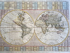 World Map 1719 Henri Chatelain Very Large Antique Map 18th Century