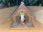 Vintage West German Toggili Weather House Station Chalet Thermometer 1960   s Rare