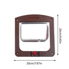 4 Way Pet Door Locking Small Medium Large Dog Cat Flap Wooden Pvc Door Frame