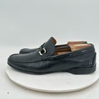 Salvatore Ferragamo Men Size 8 2e Black Leather Horsebit Loafer Dress Shoes