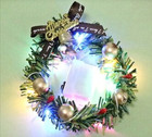 1 12 Scale Dollhouse Miniature Led Decorated Christmas Wreath Fast Us Shipper