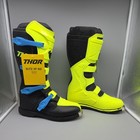 Thor Blitz Xp Mx Motocross Motorcycle Boots Mens Size 11 Florescent Acid Black