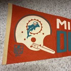 Rare Vintage Original 1967 Miami Dolphins Nfl Afl Football Flag Pennant 32   