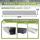 144ft Lock-in Gutter Guard 6 Inch Fits 4 5 6 Inch K Style Steel Snap-in 48pcs