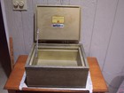 Antique 1940 s Victor Fire Resistant Safe Strong Lock Box With Handles   Key