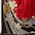 Furisode Length 157cm Sleeve 69cm Cherry Blossom Petals Gold Thread Painted Red