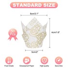 50pcs Tulip Baking Cups Cupcake Muffins Liners Paper White gold