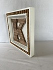 Wooden Wall Letters  Decorative Plaque Monogram Wood Sign  Letter    k 