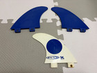 Fcs K2 1 Kelly Slater Blue White Thruster Surfboard Fin Set Used