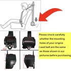 2 Retractable 3 Point Safety Gray Seat Belt Straps Vehicle Adjustable Belt Kit