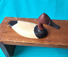 Hand Carved Canvasback Drake Miniature Sink Box Duck Decoy Signed