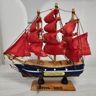 Wooden Model Ship Sail Boat Desk Tall Souvenir Decorative Confection Odessa 2010