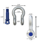 1 2   2 Pack Shackle Screw Pin Clevis Rigging Forged - 2 Ton