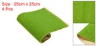 4pcs Artificial Model Grass Mat 10  X 10  Light Green Realistic Fake Turf
