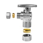 Efield 10pcs  5 8  Od  1 2  Nom  X 3 8  Od 1 4turn Compression Angle Stop Valve