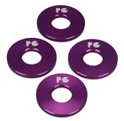 Porkchop Bmx Aluminum Bicycle Axle Washers For 3 8  Axles - Purple  set Of 4 