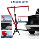 Hydraulic Pickup Truck Crane Hitch Mounted Crane 1000 Lbs 360   Swivel Hoist Lift