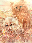 Cute Vintage 1993 Cat Kitten Plaque Wall Hanging Pressed Wood Aak Co Nos Sealed