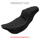 Black Driver Passenger Seat 2-up For Harley Touring Street Road Glide 2009-2023