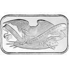 Five 1 Oz  Silvertowne Silver Bar - Retro Bald Eagle Design - 999 Fine