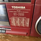 Toshiba Rt-7016 Vintage Am fm Stereo Radio Cassette Boombox Burgundy Vtg
