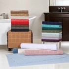 Nora Cotton Ultra-thick Bathmats Absorbent Geometric 1100 Gsm Bath Mat Set Of 2