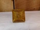 Vintage Square Amber Glass Decanter Bottle Stopper Only