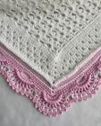 Handmade  Girls  Baby Blanket  Nursery  Stroller  Shower   Christening Gift