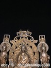 Ancient Chinese Pure Bronze Gold Northern Wei Dynasty Buddha Disciple Statue