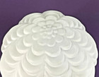 Vintage Frosted White Glass Light Globe Drape Pattern Swag Light Art Deco Mcm 6 